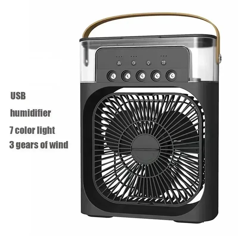 ❄️ Ventilatore Portatile 3 in 1 | Aria Condizionata + Umidificatore + Luce LED 7 Colori | USB | Casa e Ufficio