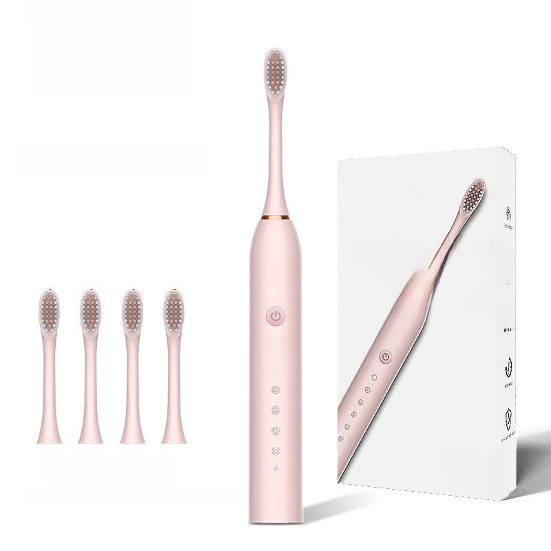 Spazzolino Elettrico Sonico X-3 | 5 Modalità | 40.000 RPM | 4 Testine | Ricaricabile USB | Nero Bianco Rosa