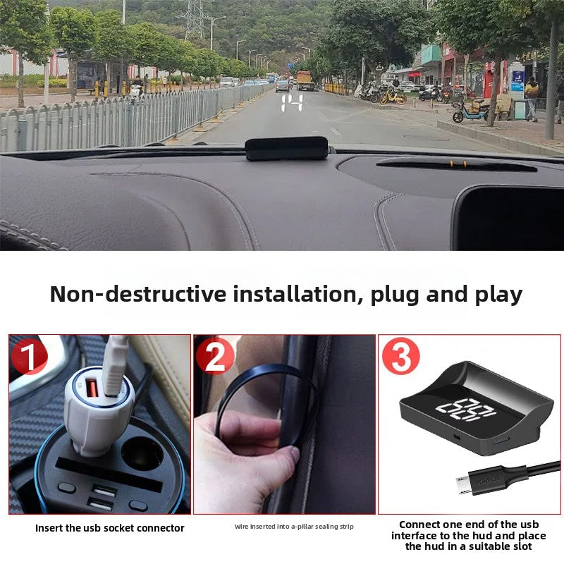 🚗 HUD Head-Up Display Auto GPS OBD Olografico 360°