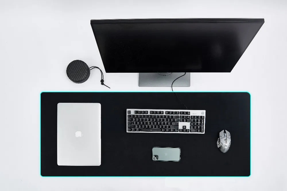 Mousepad LED RGB Gaming — 14 Modalità Luce, Antiscivolo, Multidimensione — Per PC e Gamer