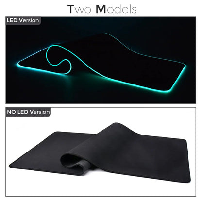 Mousepad LED RGB Gaming — 14 Modalità Luce, Antiscivolo, Multidimensione — Per PC e Gamer