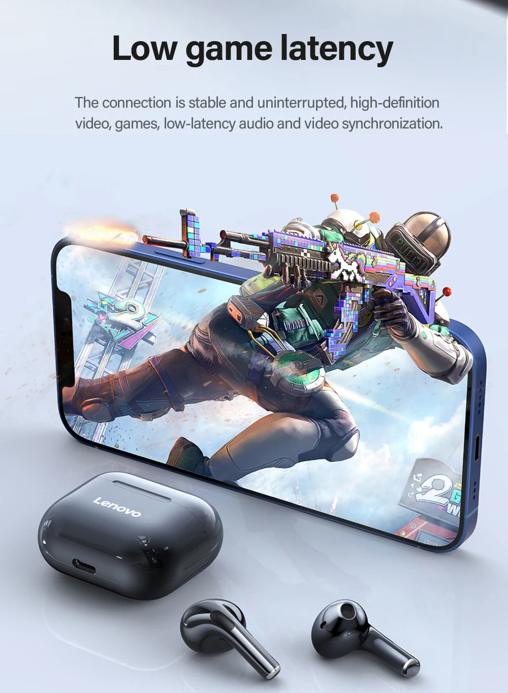 🎧 Auricolari Inalámbricos Lenovo LP40 Pro TWS | Bluetooth 5.0 | Controllo Touch | Sport & Uso Quotidiano
