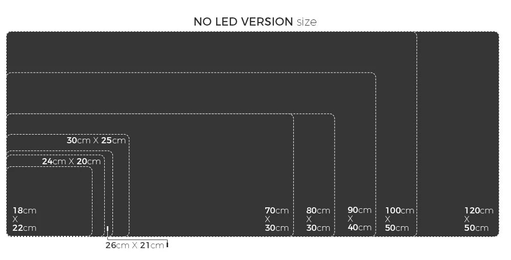 Mousepad LED RGB Gaming — 14 Modalità Luce, Antiscivolo, Multidimensione — Per PC e Gamer