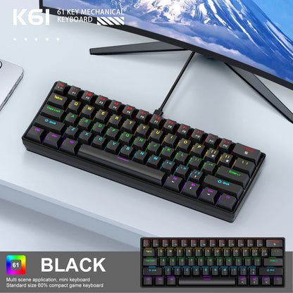 ⌨️ Tastiera Meccanica APAYADO K61 Mini 60% | RGB Phantom | Switch Rosso & Blu | Gaming & Ufficio