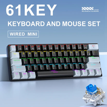 ⌨️ Tastiera Meccanica APAYADO K61 Mini 60% | RGB Phantom | Switch Rosso & Blu | Gaming & Ufficio