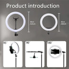 Ring Light LED Selfie 10" / 12" – Luce Fotografica Dimmerabile con Treppiede | Consegna Rapida EU
