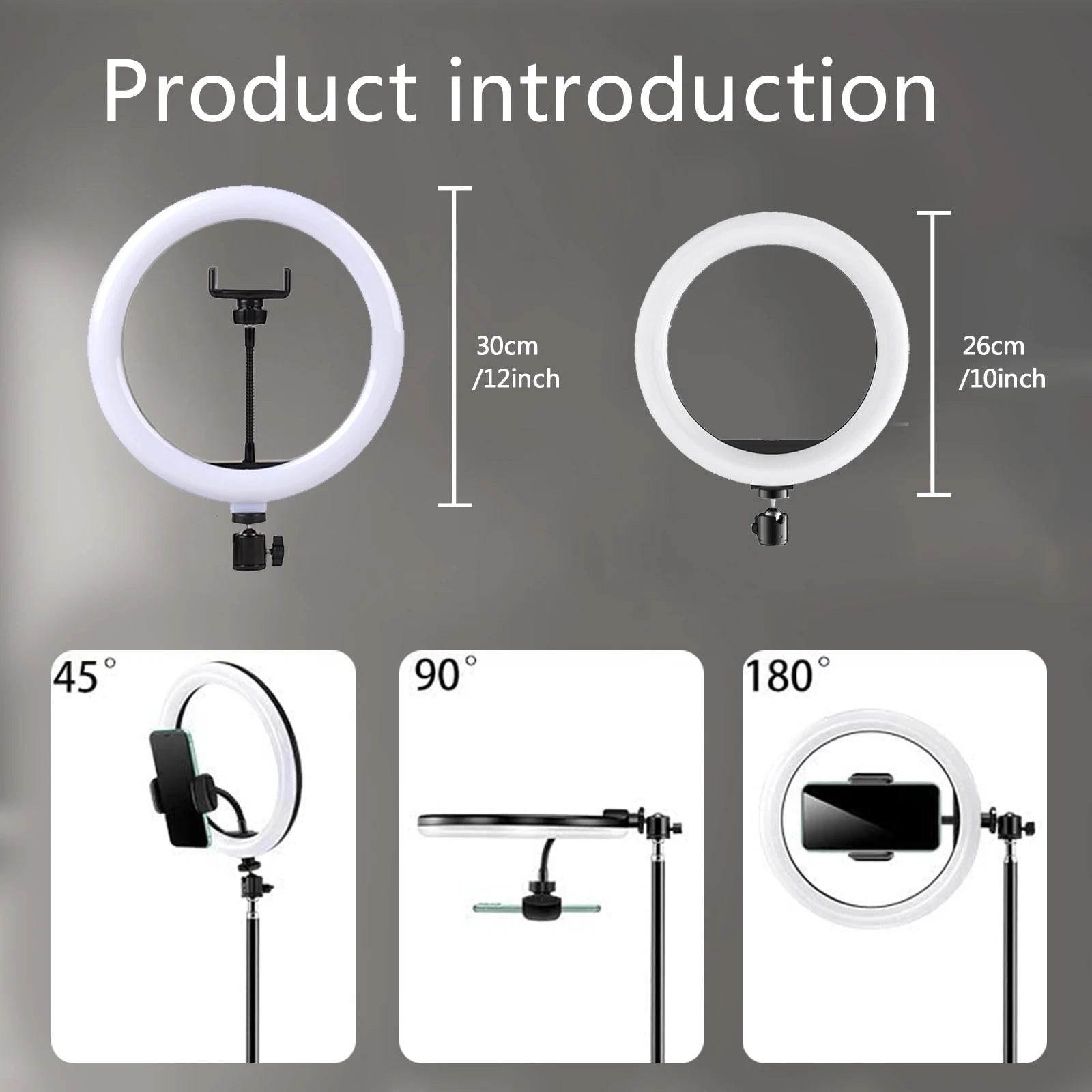 Ring Light LED Selfie 10" / 12" – Luce Fotografica Dimmerabile con Treppiede | Consegna Rapida EU
