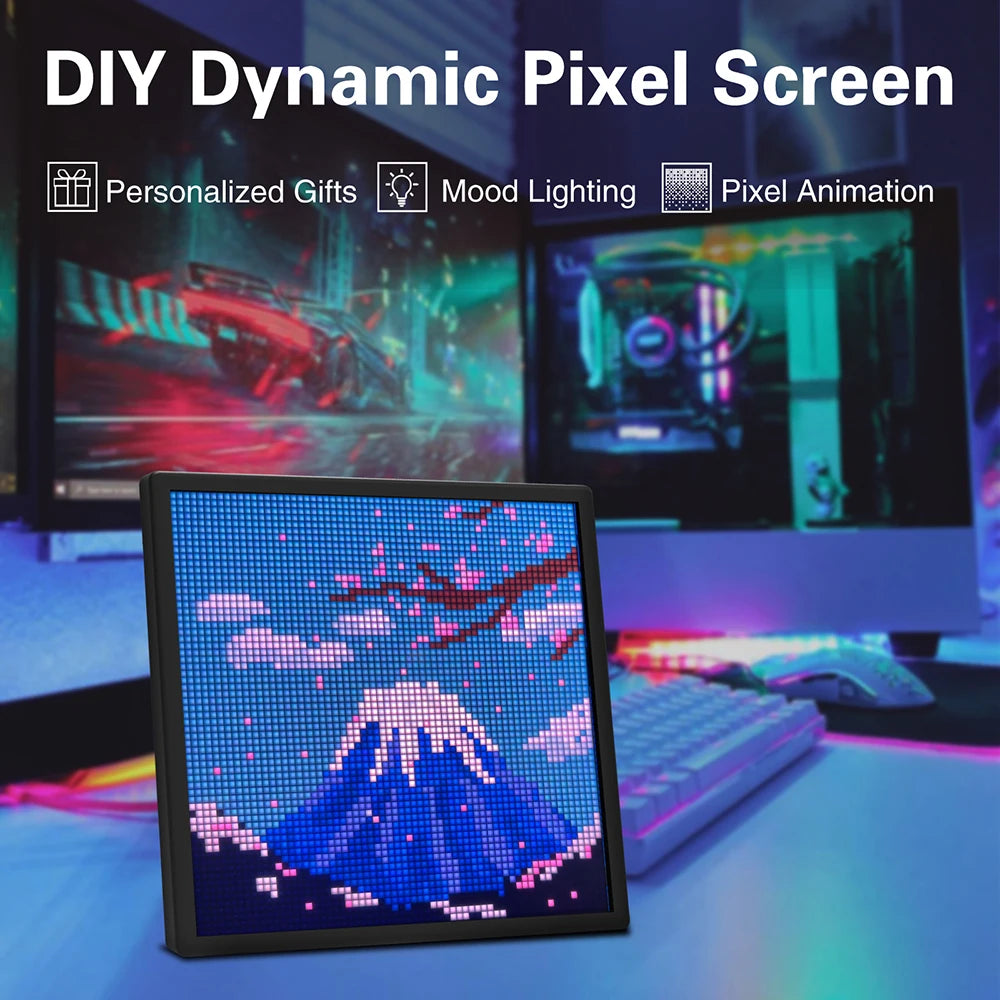 🎮 Schermo LED Pixel Matrix RGB | 32x32 / 64x64 | Bluetooth & App | Decorazione Gaming & Anime