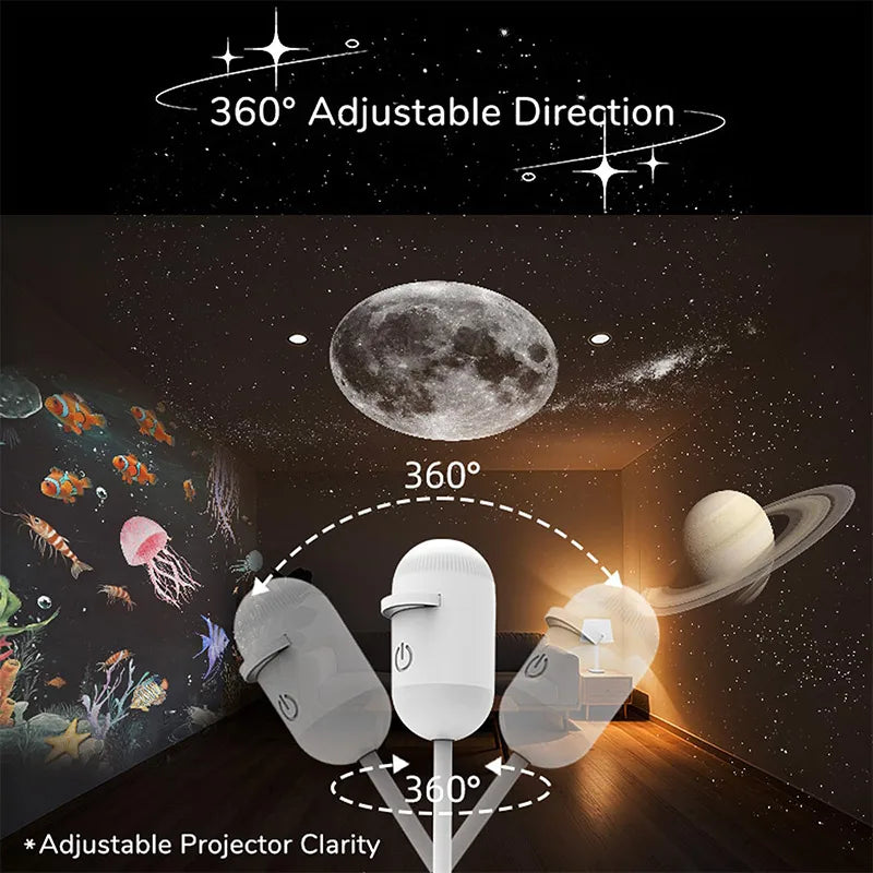 ✨ Proiettore Galassia Mini USB | Luce Notturna Cielo Stellato | Decorazione Camera & Regalo