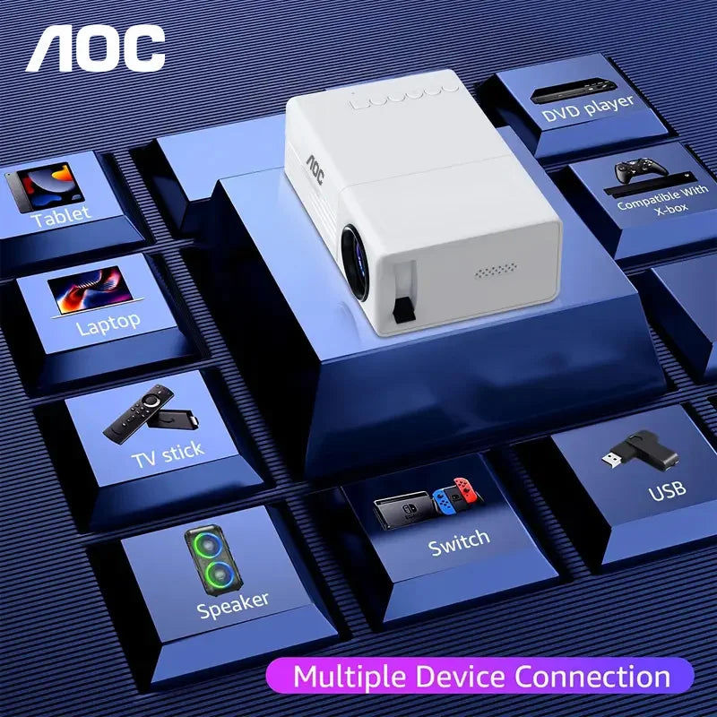 🎬 Proyector Portátil Mini | Full HD 1080p | WiFi y Bluetooth | Altavoz Integrado | Cine en Casa