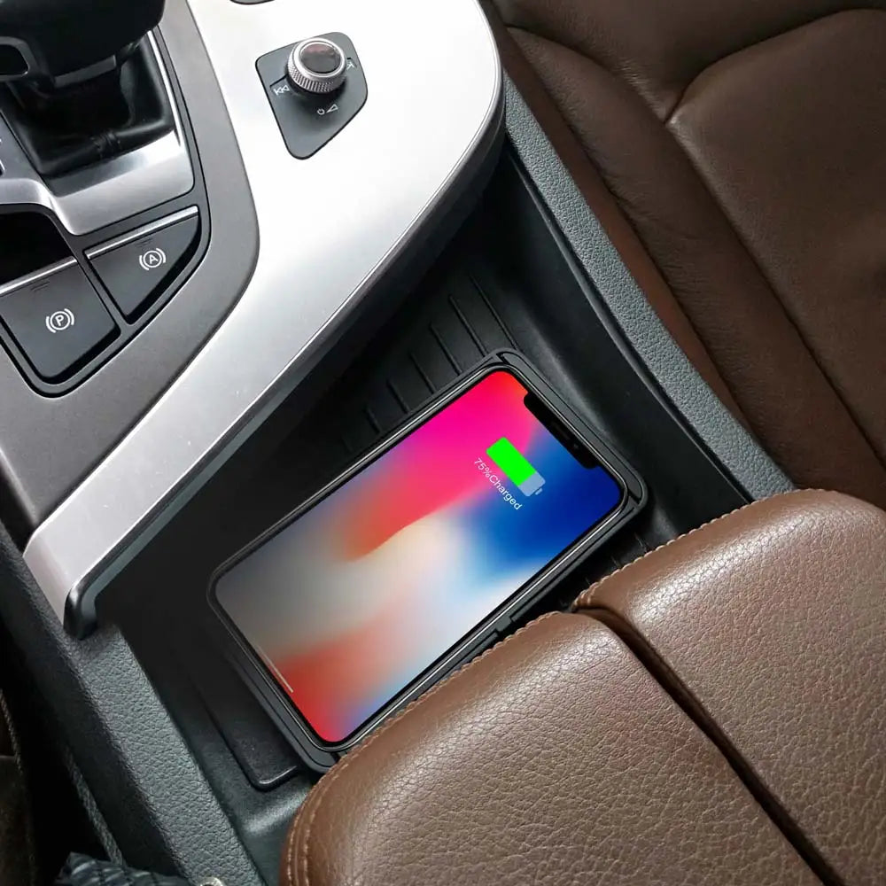 🚗 Caricatore Wireless per Auto 15W | Tappetino Antiscivolo | USB & USB-C | iPhone & Android