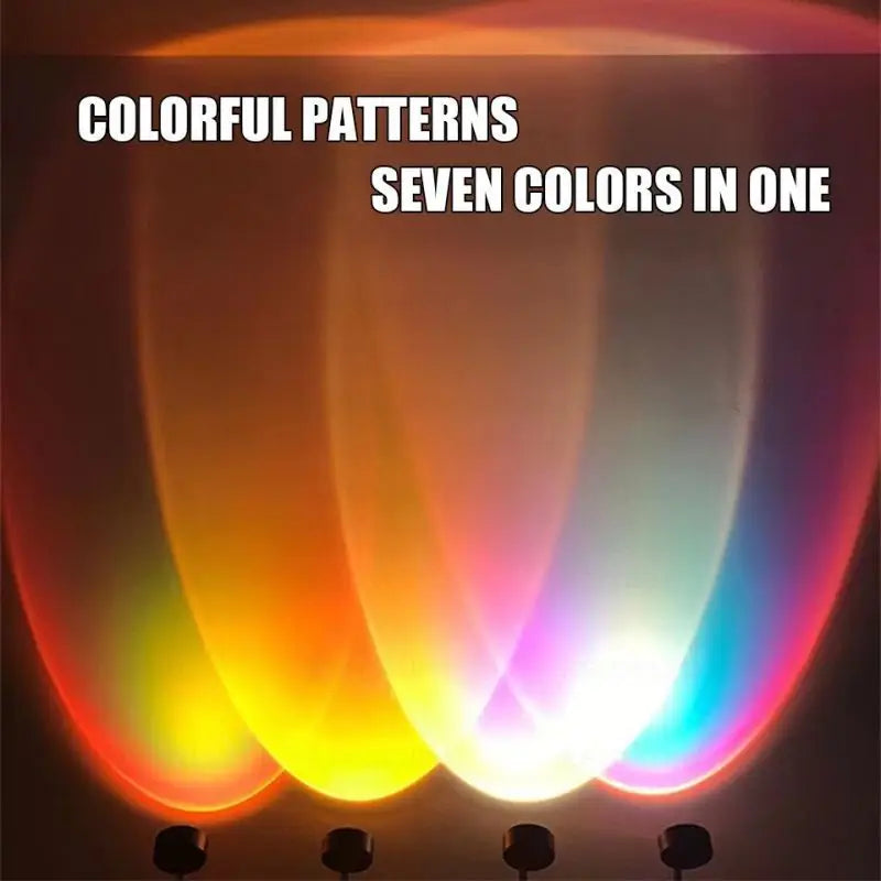 ✨ Lampada LED Proiettore Sunset RGB | Luce Notturna Arcobaleno | USB | Decorazione & Fotografia