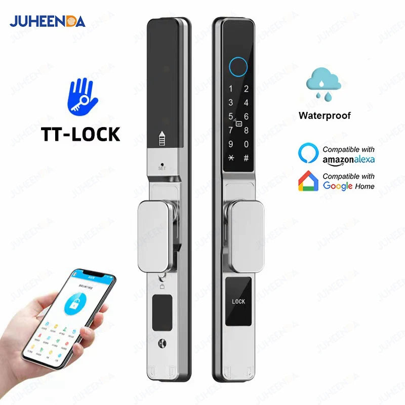 Serratura Intelligente TTLock — Impronta, Codice, RFID, App, Alexa — IP66 Alluminio per Porte