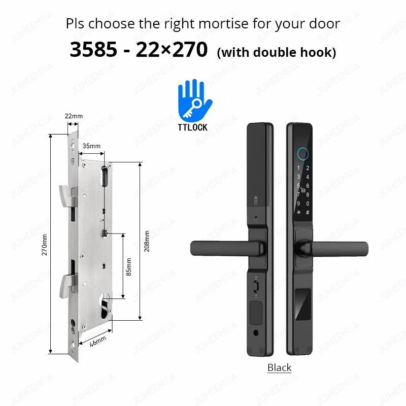 Serratura Intelligente TTLock — Impronta, Codice, RFID, App, Alexa — IP66 Alluminio per Porte