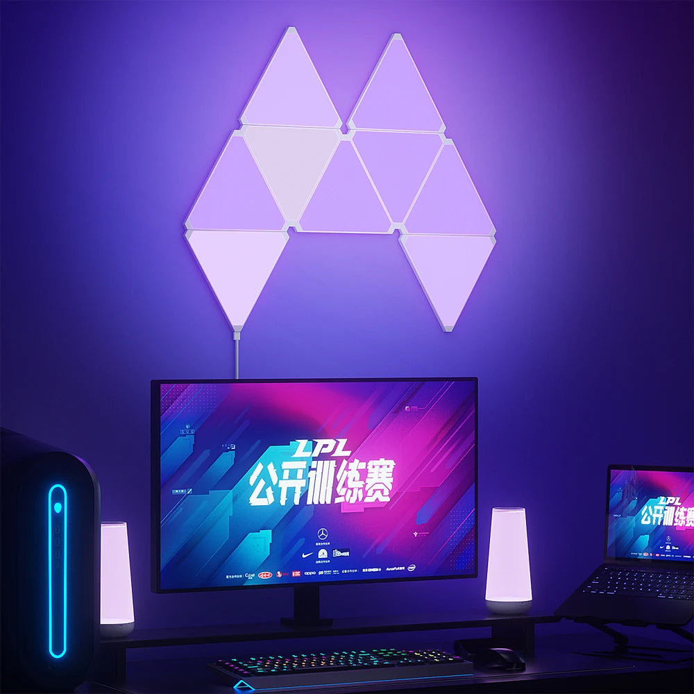 💡 Lampade LED Triangolo RGB | WiFi & Bluetooth | Controllo App | Decorazione Gaming & Camera