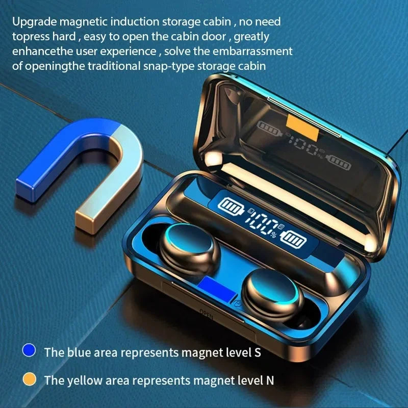 🎧 Auriculares TWS Bluetooth 5.0 | Cancelación de Ruido | Impermeables | Estuche de Carga | Micrófono