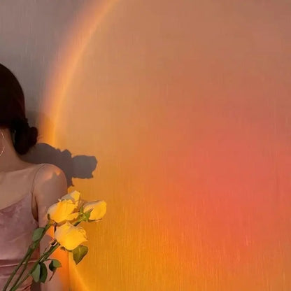 ✨ Lampada LED Proiettore Sunset RGB | Luce Notturna Arcobaleno | USB | Decorazione & Fotografia