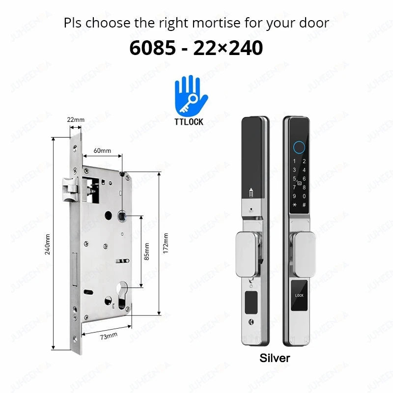 Serratura Intelligente TTLock — Impronta, Codice, RFID, App, Alexa — IP66 Alluminio per Porte