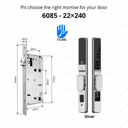 Serratura Intelligente TTLock — Impronta, Codice, RFID, App, Alexa — IP66 Alluminio per Porte