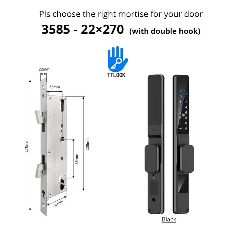 Serratura Intelligente TTLock — Impronta, Codice, RFID, App, Alexa — IP66 Alluminio per Porte