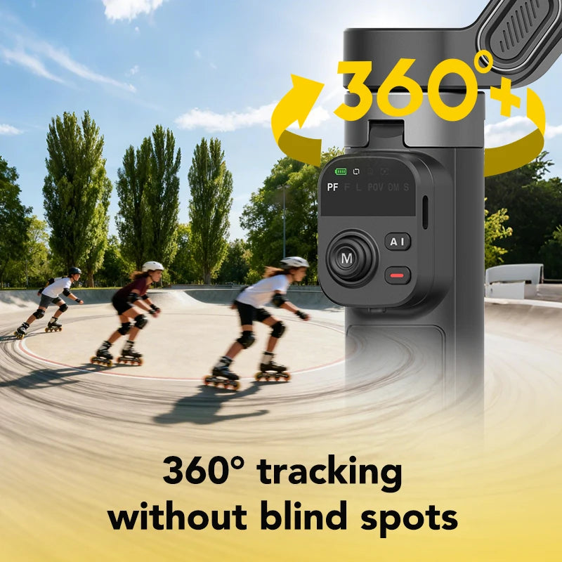 AOCHUAN Smart X3 Stabilizzatore Gimbal a 3 Assi per Smartphone con Rotazione 360°, Telecomando Magnetico e Asta Estensibile