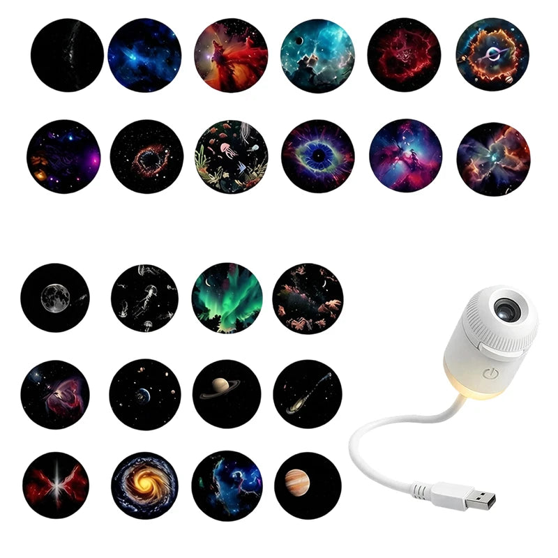 ✨ Proiettore Galassia Mini USB | Luce Notturna Cielo Stellato | Decorazione Camera & Regalo