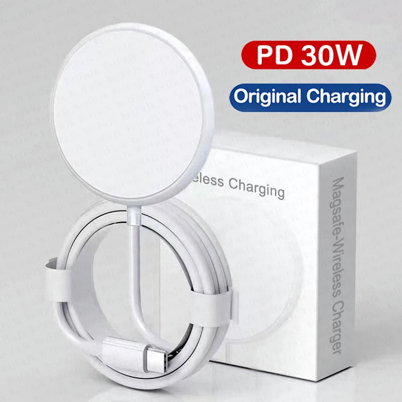 ⚡ Caricatore Wireless Magnetico 30W | Compatibile MagSafe | iPhone 8-16 & AirPods | Ricarica Rapida USB-C