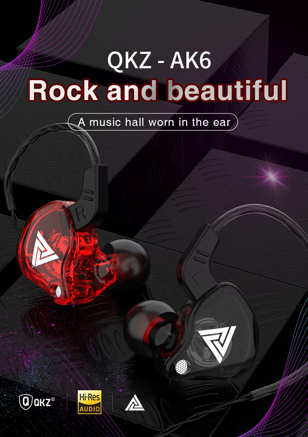 🎧 Auricolari QKZ AK6 HiFi | 6 Driver Dinamici | Con Microfono | Jack 3.5mm | Gaming & Musica