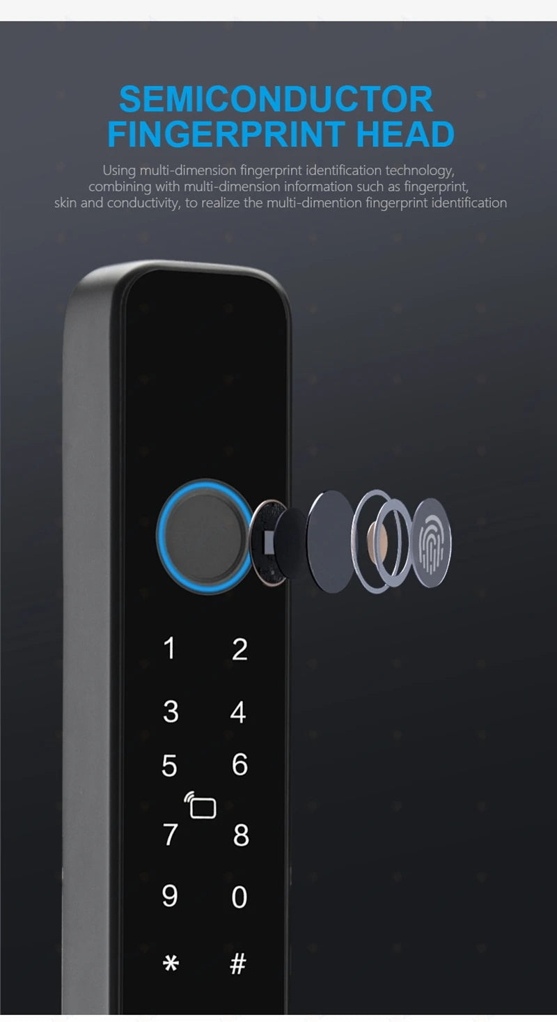 Serratura Intelligente TTLock — Impronta, Codice, RFID, App, Alexa — IP66 Alluminio per Porte