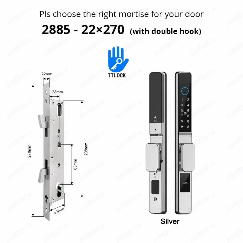 Serratura Intelligente TTLock — Impronta, Codice, RFID, App, Alexa — IP66 Alluminio per Porte
