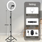 Ring Light LED Selfie 10" / 12" – Luce Fotografica Dimmerabile con Treppiede | Consegna Rapida EU