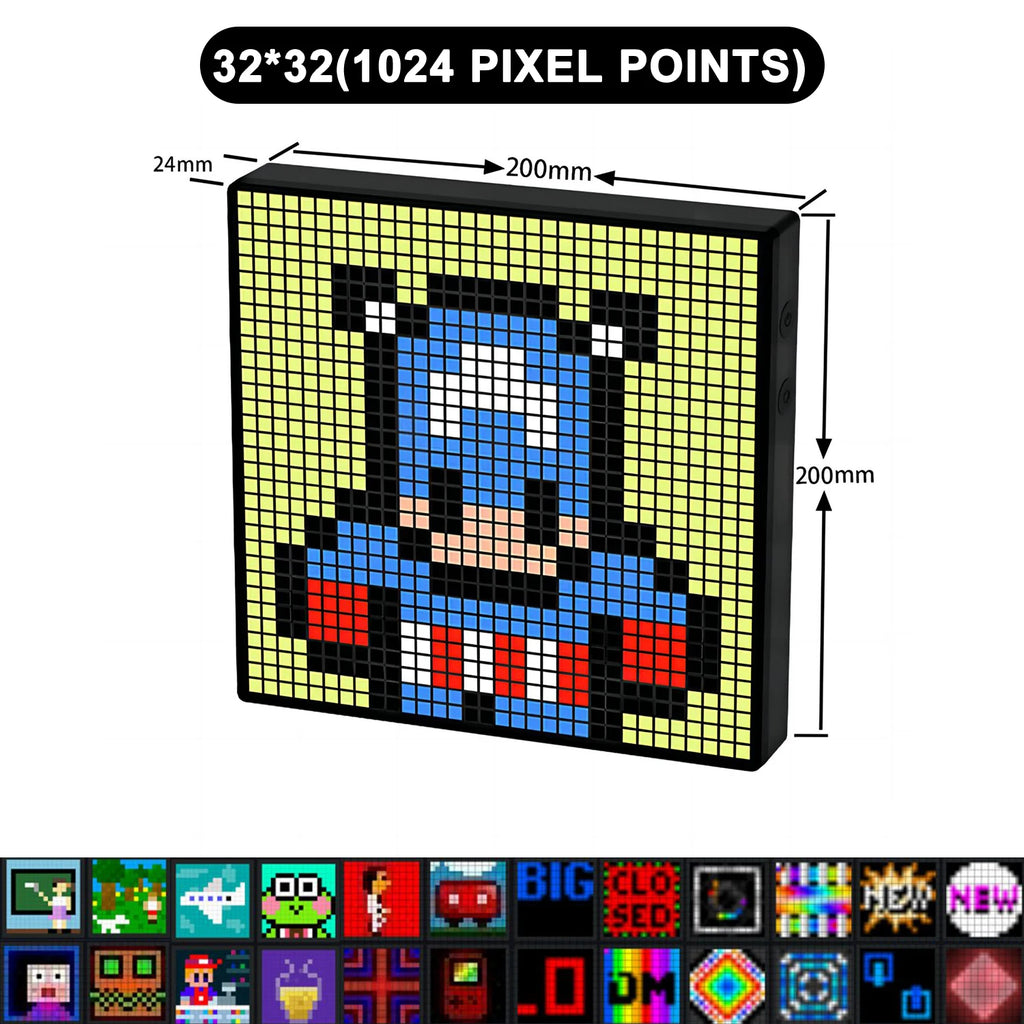 🎮 Schermo LED Pixel Matrix RGB | 32x32 / 64x64 | Bluetooth & App | Decorazione Gaming & Anime