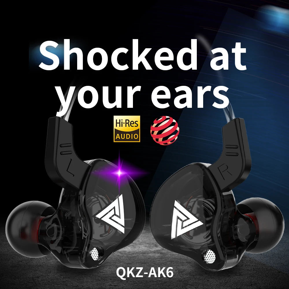 🎧 Auricolari QKZ AK6 HiFi | 6 Driver Dinamici | Con Microfono | Jack 3.5mm | Gaming & Musica