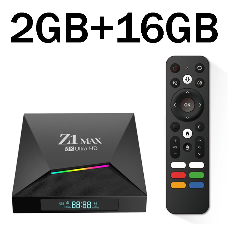 📺 Android TV Box Z1 Max | Android 15 | 8K | WiFi 5G | Bluetooth 5.0 | Telecomando Vocale | IPTV