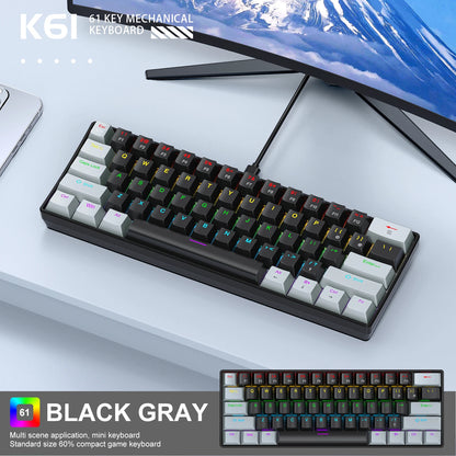 ⌨️ Tastiera Meccanica APAYADO K61 Mini 60% | RGB Phantom | Switch Rosso & Blu | Gaming & Ufficio