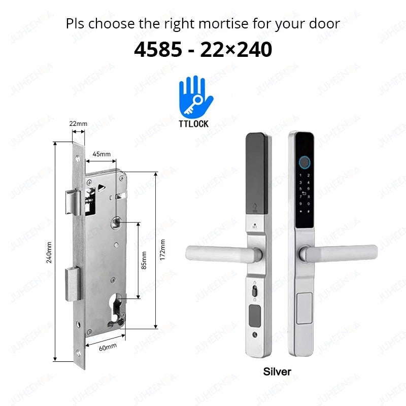 Serratura Intelligente TTLock — Impronta, Codice, RFID, App, Alexa — IP66 Alluminio per Porte