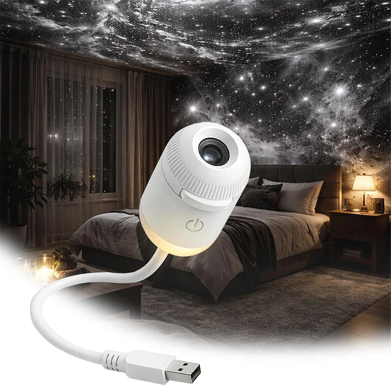 ✨ Proiettore Galassia Mini USB | Luce Notturna Cielo Stellato | Decorazione Camera & Regalo
