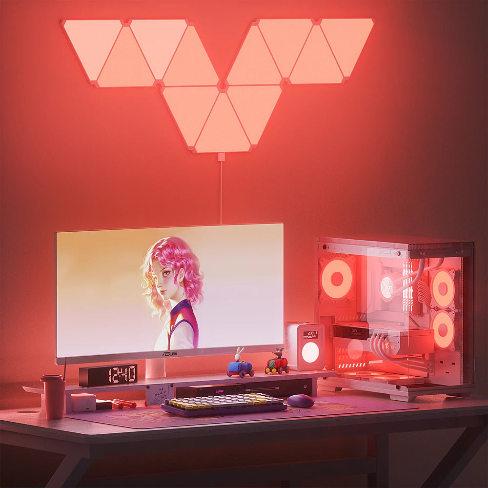 💡 Lámparas LED Triángulo RGB | WiFi & Bluetooth | Control por App | Decoración Gaming y Dormitorio