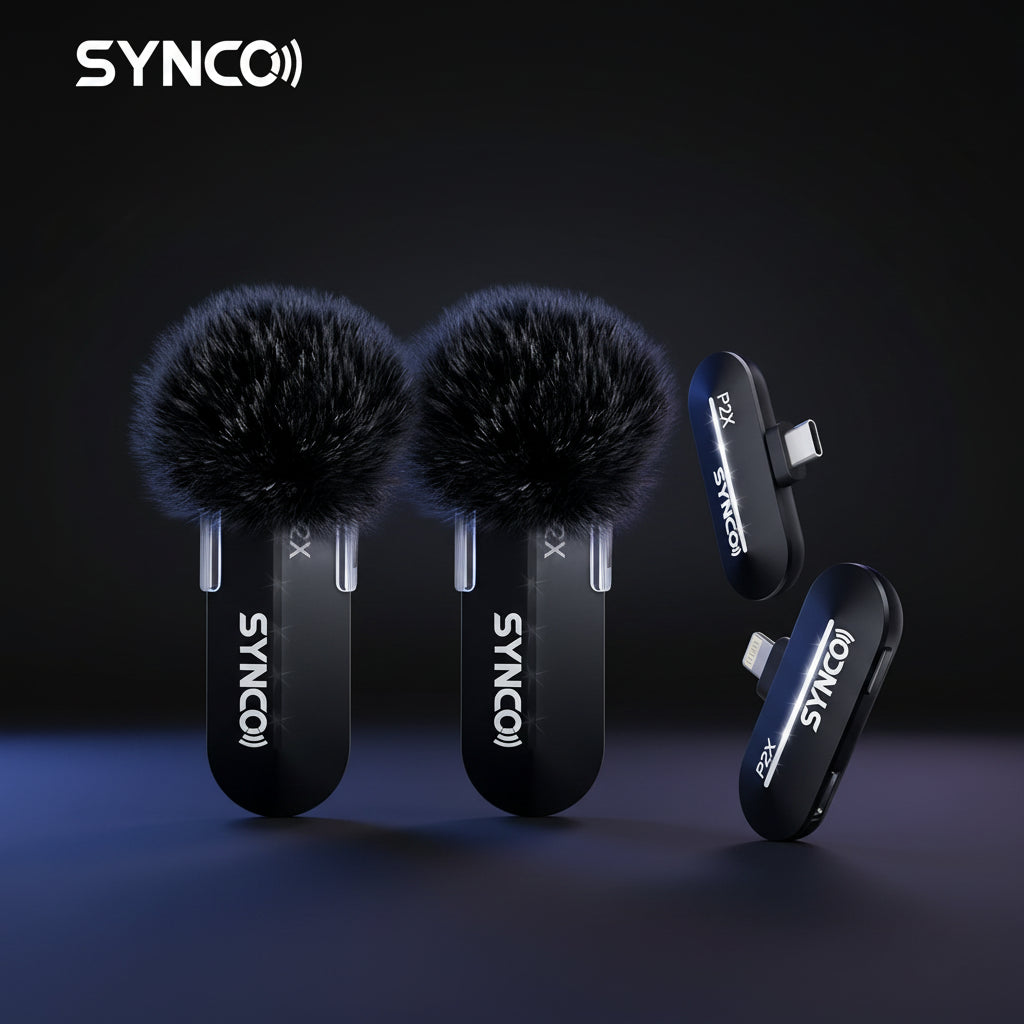 SYNCO Microfono Lavalier Wireless – iPhone & Android | Magazzino EU Germania | Consegna Rapida
