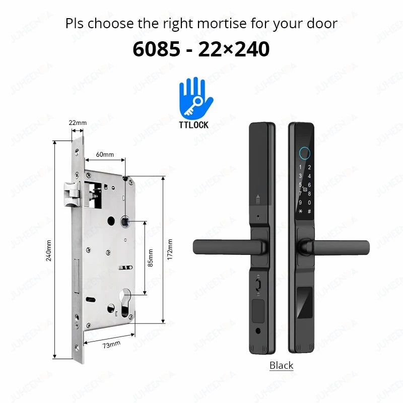 Serratura Intelligente TTLock — Impronta, Codice, RFID, App, Alexa — IP66 Alluminio per Porte