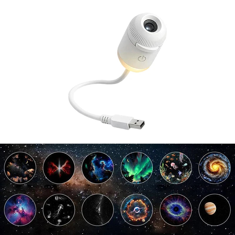 ✨ Proiettore Galassia Mini USB | Luce Notturna Cielo Stellato | Decorazione Camera & Regalo