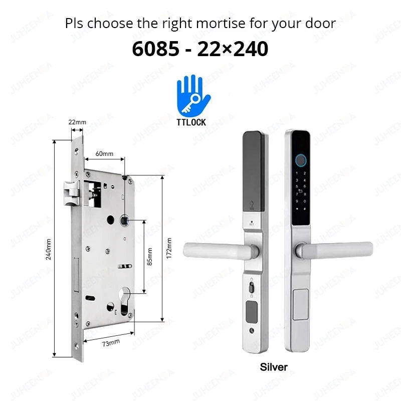 Serratura Intelligente TTLock — Impronta, Codice, RFID, App, Alexa — IP66 Alluminio per Porte