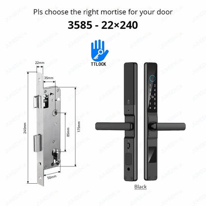 Serratura Intelligente TTLock — Impronta, Codice, RFID, App, Alexa — IP66 Alluminio per Porte