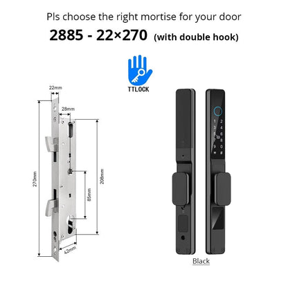 Serratura Intelligente TTLock — Impronta, Codice, RFID, App, Alexa — IP66 Alluminio per Porte