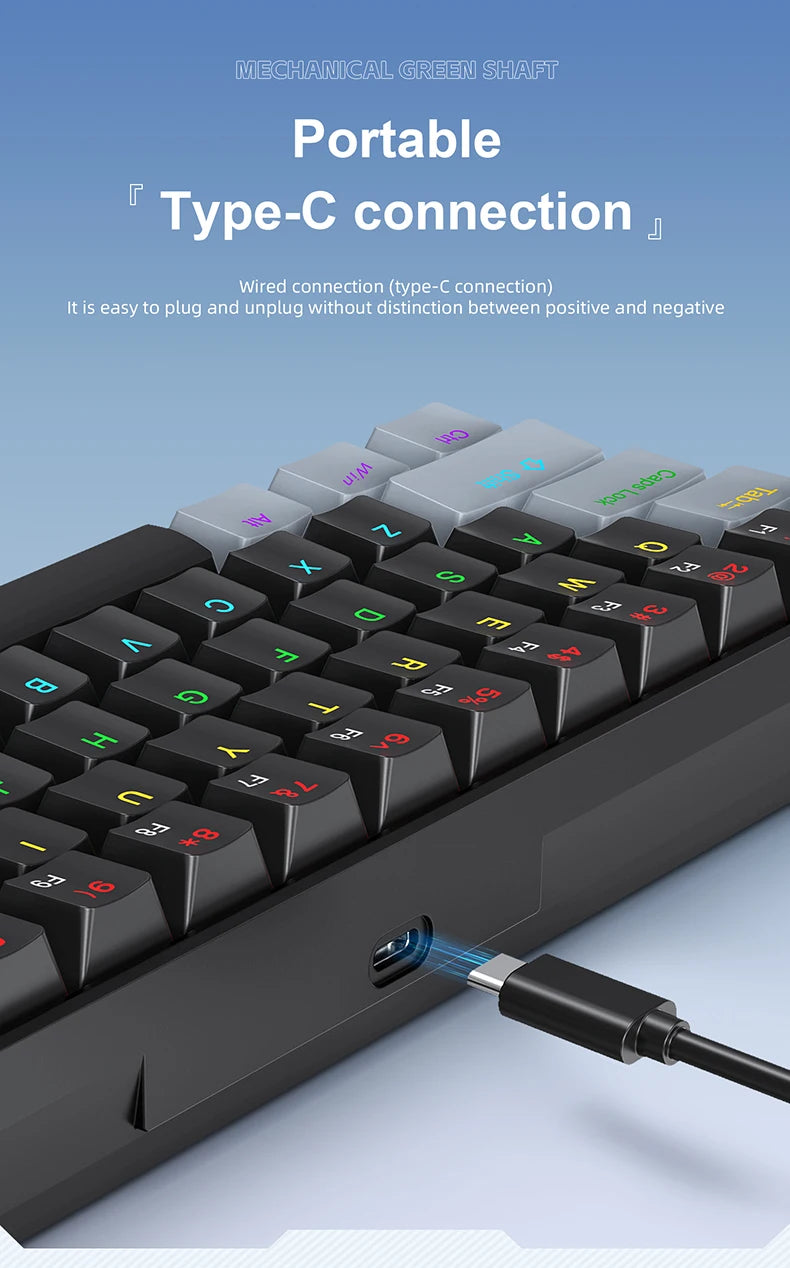 ⌨️ Tastiera Meccanica APAYADO K61 Mini 60% | RGB Phantom | Switch Rosso & Blu | Gaming & Ufficio