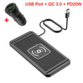 🚗 Caricatore Wireless per Auto 15W | Tappetino Antiscivolo | USB & USB-C | iPhone & Android