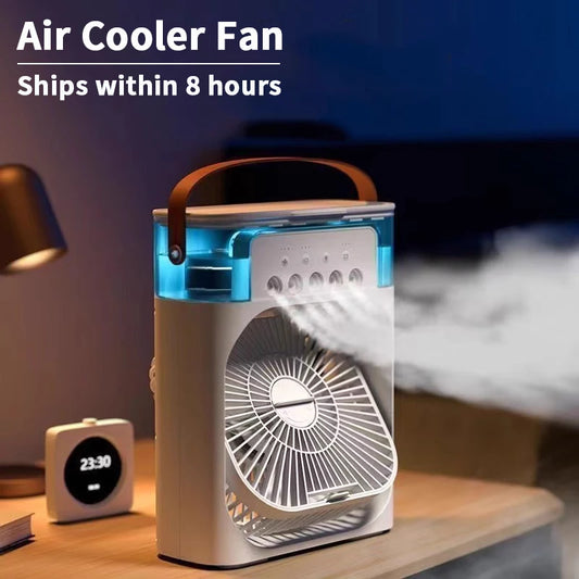 ❄️ Ventilatore Portatile 3 in 1 | Aria Condizionata + Umidificatore + Luce LED 7 Colori | USB | Casa e Ufficio