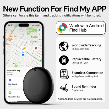 Localizzatore GPS Mini — Compatibile con Android e Google Find My — Per Auto, Bici e Altro