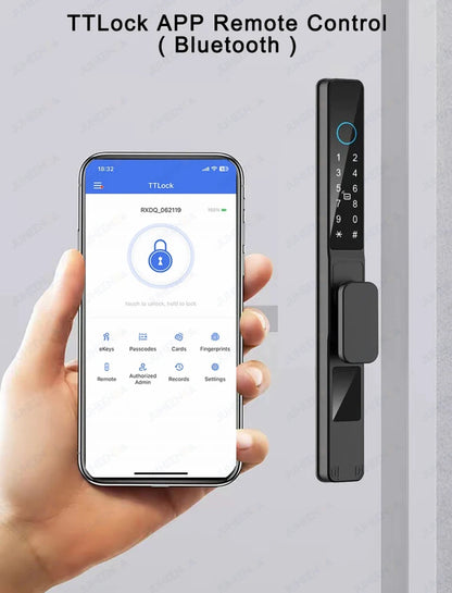 Serratura Intelligente TTLock — Impronta, Codice, RFID, App, Alexa — IP66 Alluminio per Porte