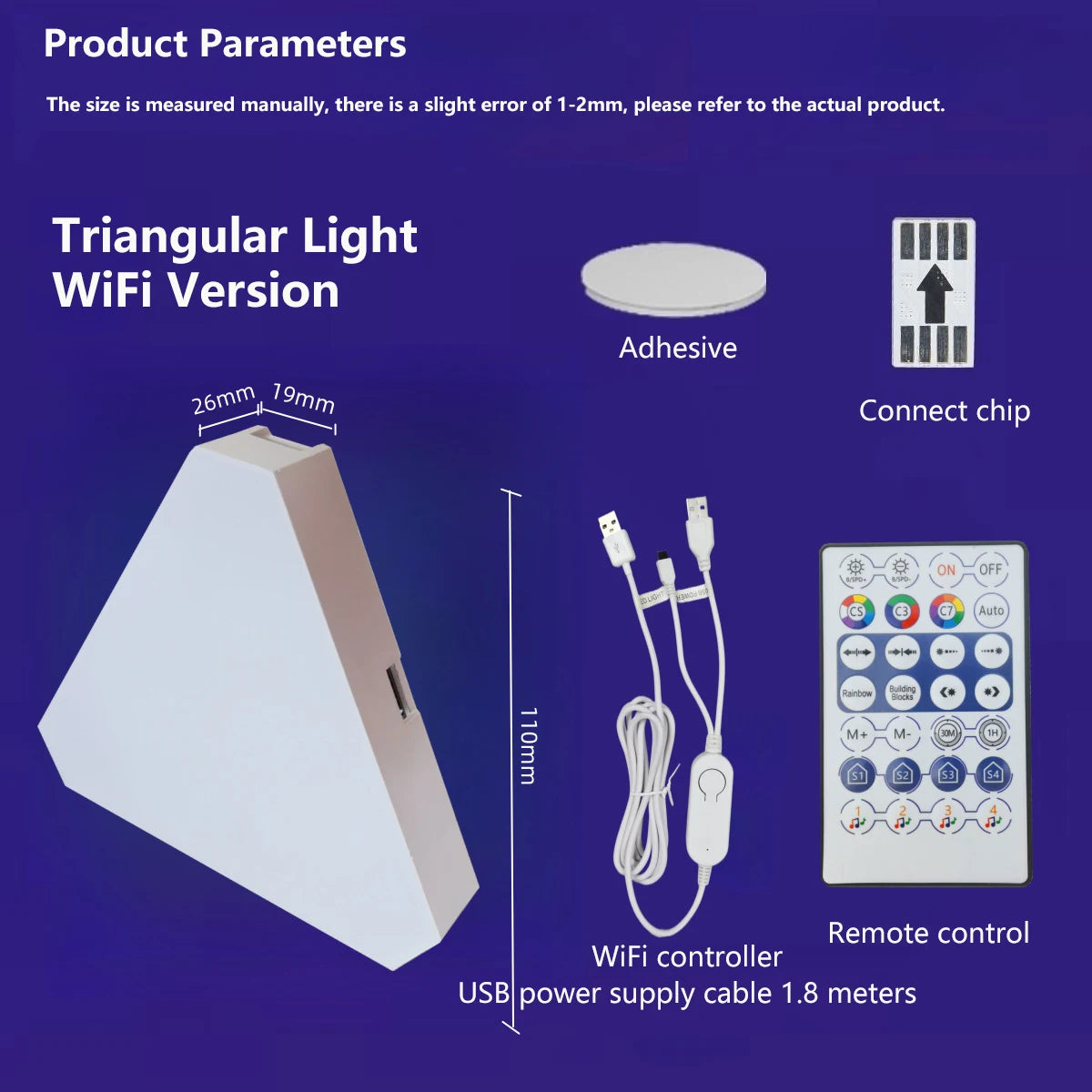💡 Lampade LED Triangolo RGB | WiFi & Bluetooth | Controllo App | Decorazione Gaming & Camera